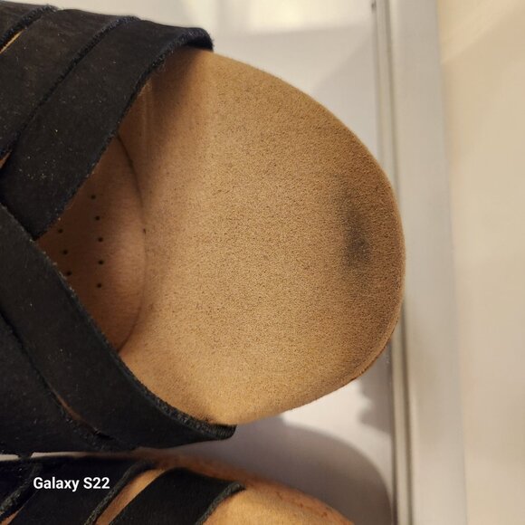 Clarks "Giselle Ivy" Black Nubuck Leather Wedges. NIB. Size 9 - Picture 11 of 11